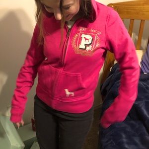 Girls Pink zip up hoodie